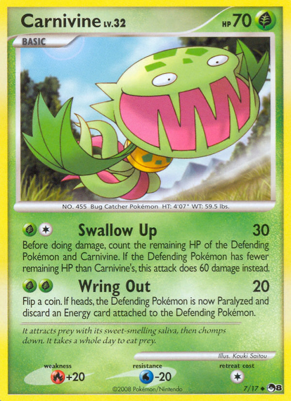 POP Series 8 Non - Holo Carnivine #7