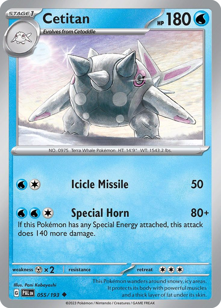 Paldea Evolved Cetitan #55/193
