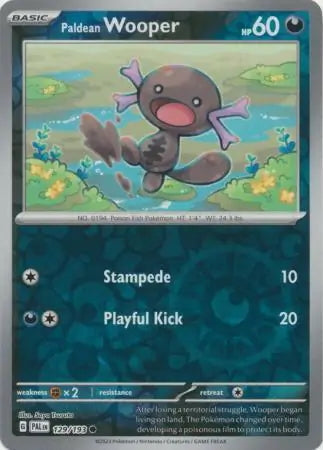 Paldea Evolved Paldean Wooper #129/193 reverse holo