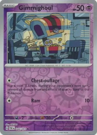 Paldean Fates Gimmighoul #44/91 reverse holo