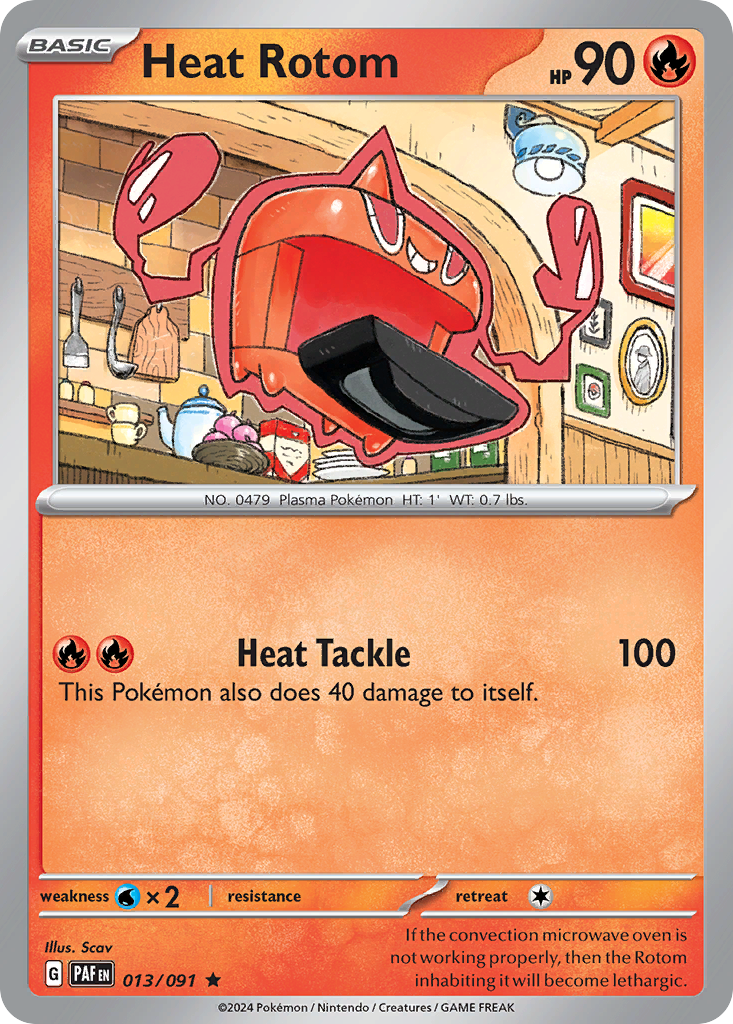 Paldean Fates Holo Heat Rotom #13/91