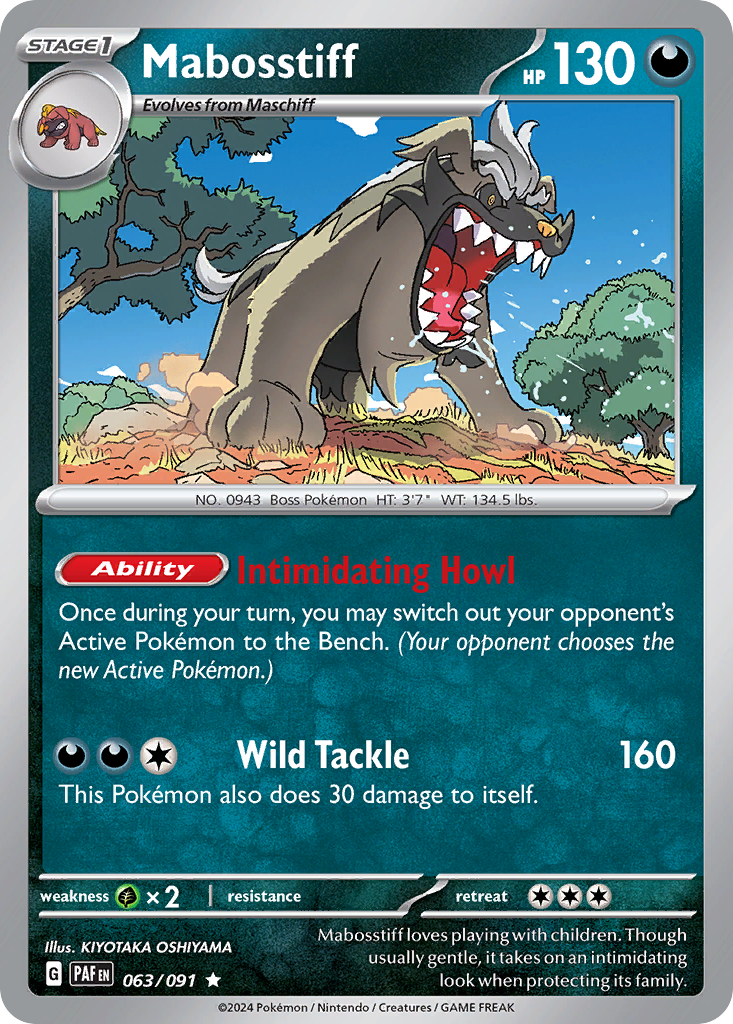 Paldean Fates Holo Mabosstiff #63/91