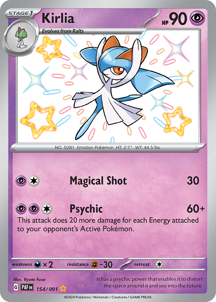 Paldean Fates Kirlia #154/91