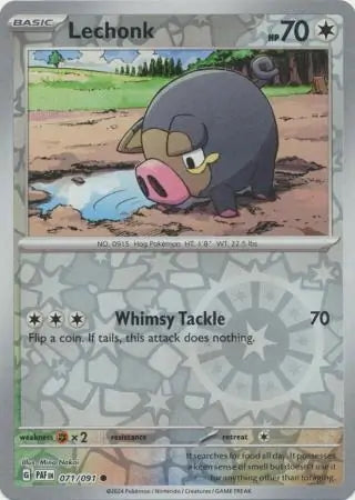 Paldean Fates Lechonk #71/91 reverse holo