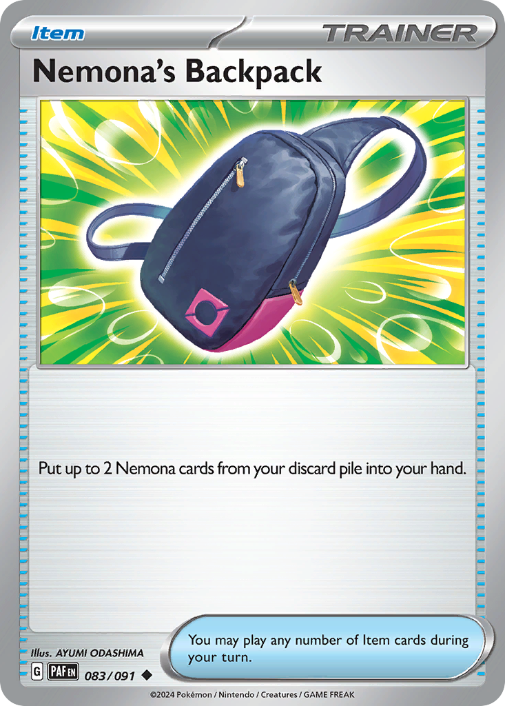 Paldean Fates Nemona’s Backpack #83/91