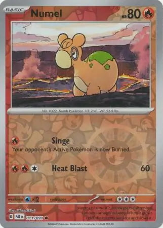 Paldean Fates Numel #11/91 reverse holo