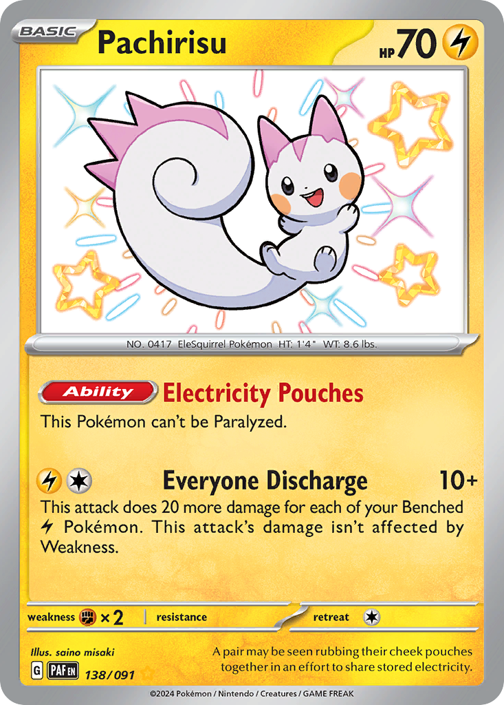 Paldean Fates Pachirisu #138/91