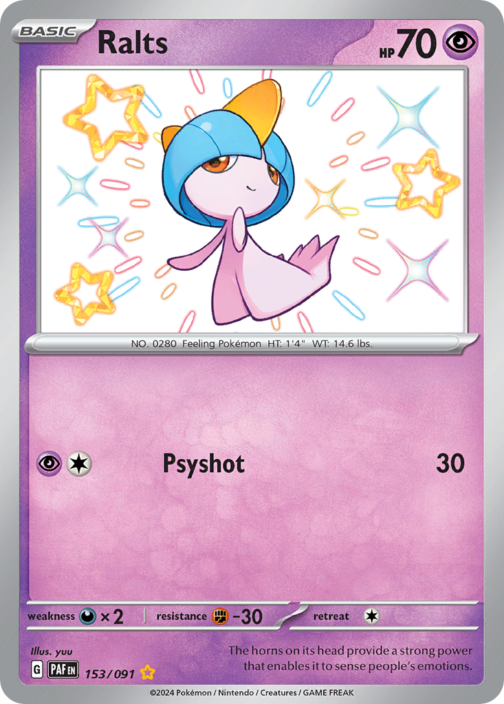 Paldean Fates Ralts #153/91