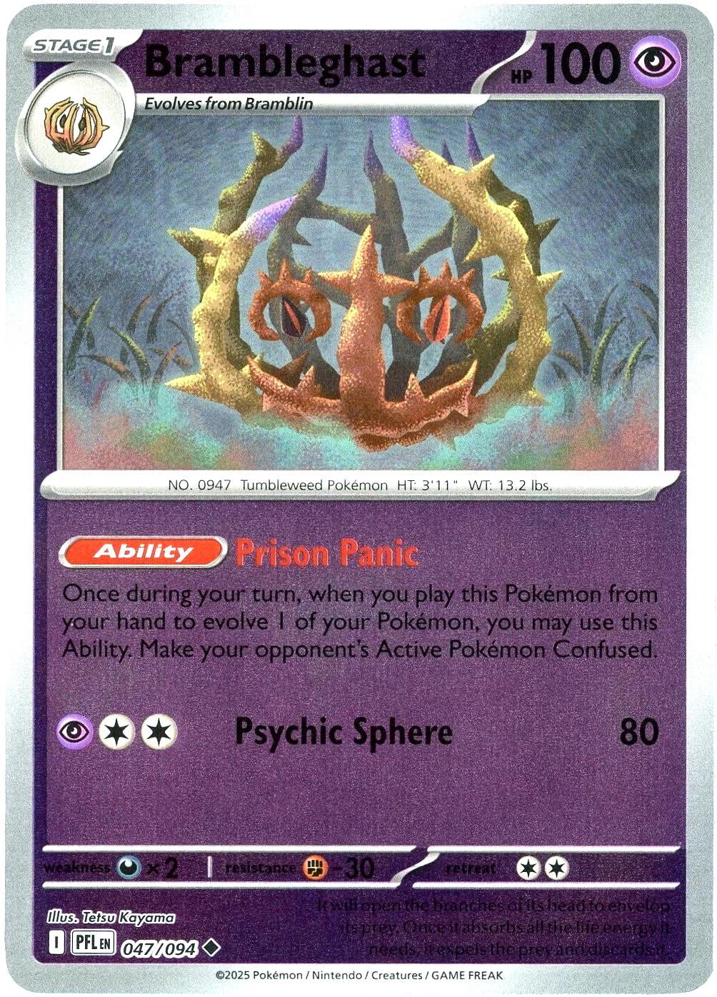 Phantasmal Flames Brambleghast #047/94 Reverse Holo