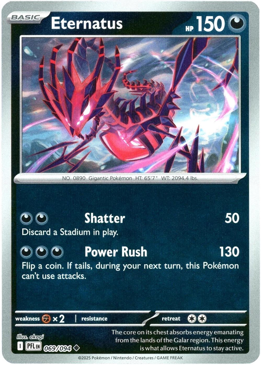 Phantasmal Flames Eternatus #069/94 Reverse Holo