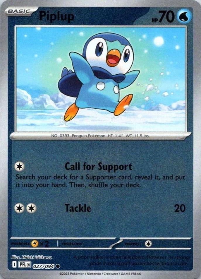 Phantasmal Flames Piplup #027/94 Reverse Holo