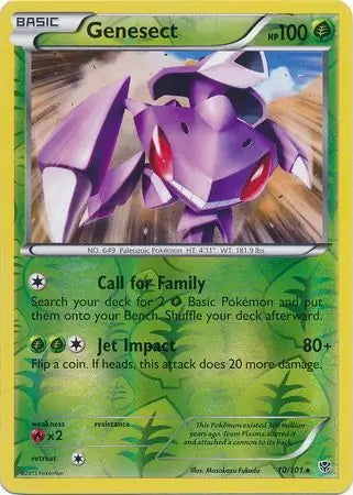 Plasma Blast Genesect #10/101 reverse holo