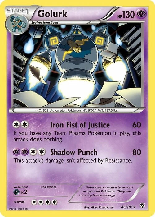 Plasma Blast Holo Golurk #46/101
