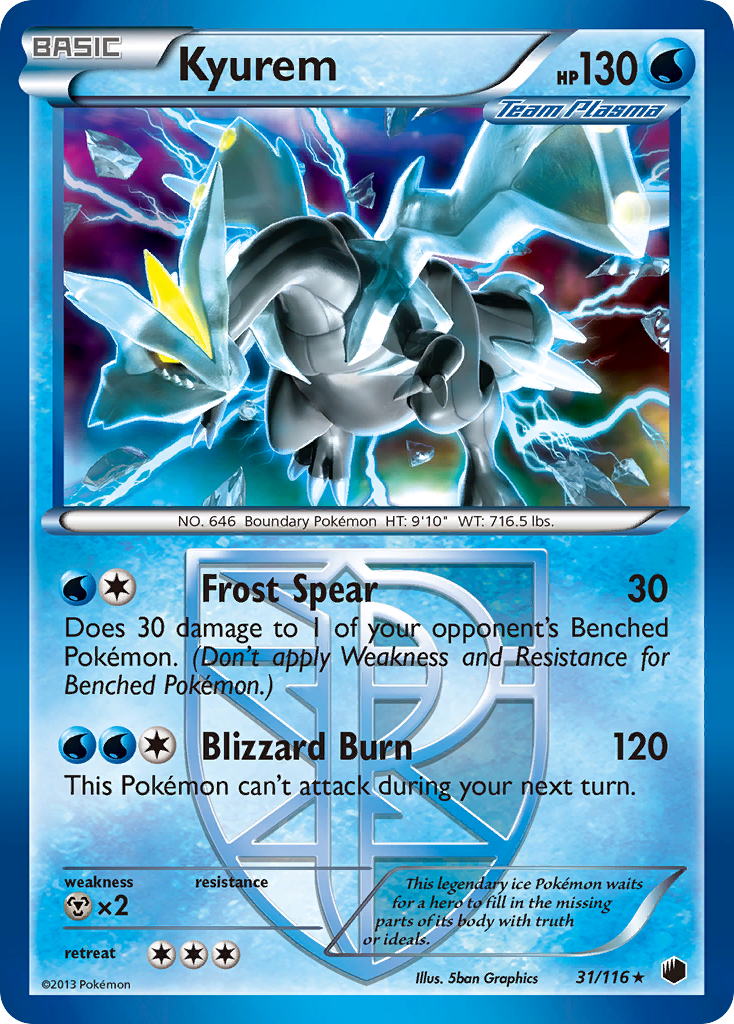 Plasma Freeze Non - Holo Kyurem #31/116