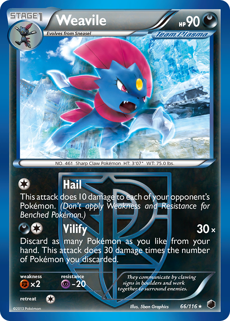 Plasma Freeze Weavile #66/116