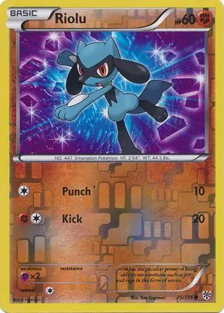 Plasma Storm Riolu #75/135 reverse holo