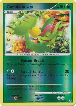 Platinum Carnivine #68/127 reverse holo