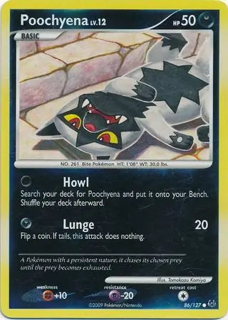 Platinum Poochyena #86/127 reverse holo