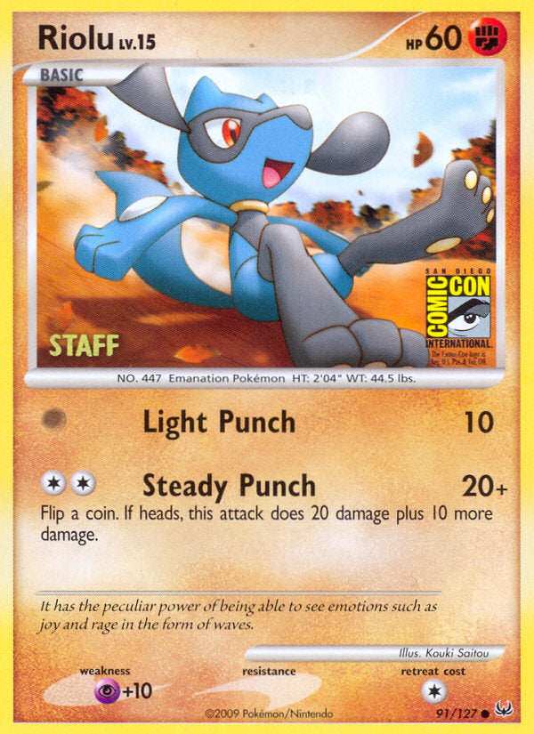 Platinum Riolu #91/127 Comiccon Staff Promo
