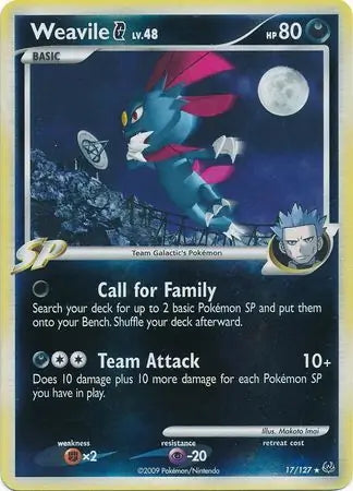 Platinum Weavile G #17/127 reverse holo