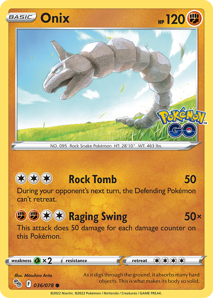 Pokémon Go Onix #36/78