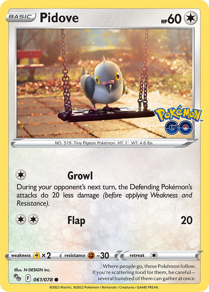 Pokémon Go Pidove #61/78