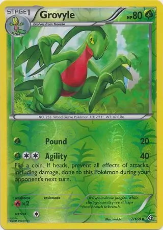 Primal Clash Grovyle #7/160 reverse holo