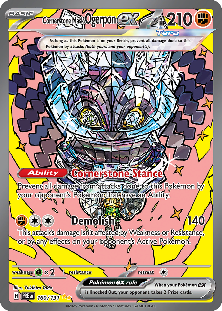 Prismatic Evolutions Cornerstone Mask Ogerpon ex #160/131