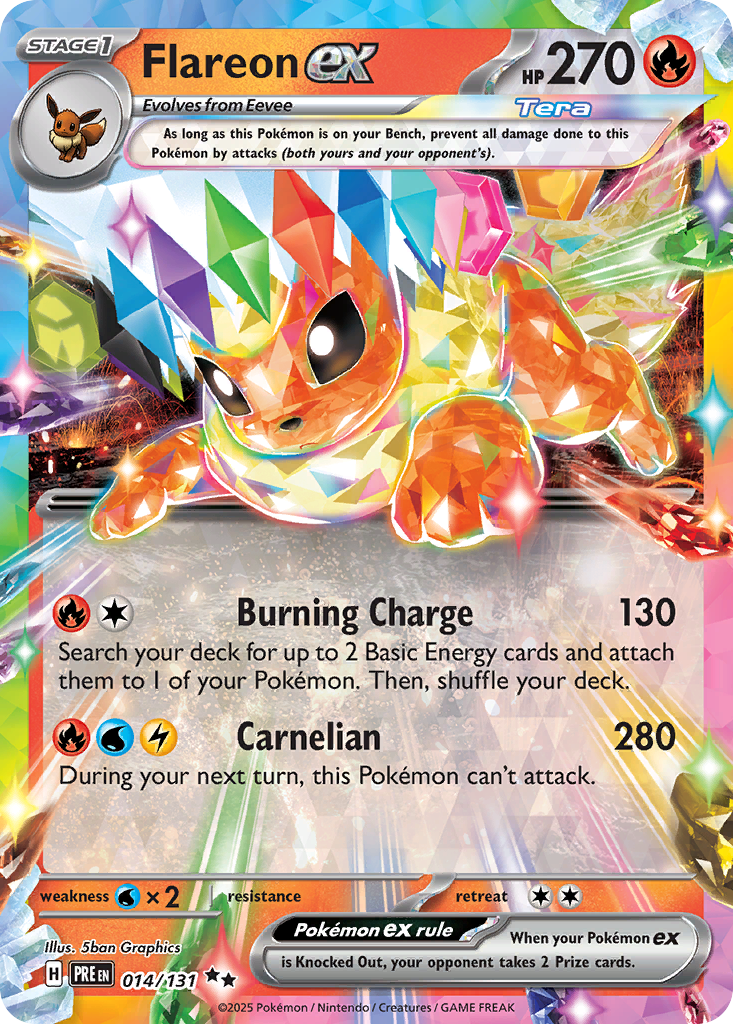 Prismatic Evolutions Flareon ex #014/131
