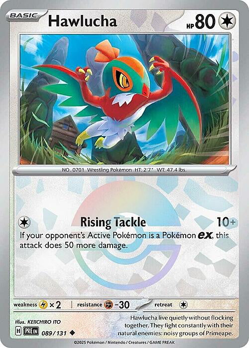 Prismatic Evolutions Hawlucha #089/131 Pokéball