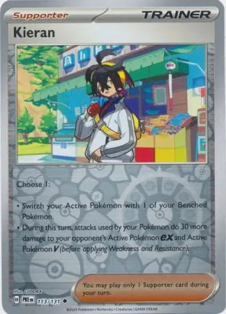Prismatic Evolutions Kieran #113/131 reverse holo