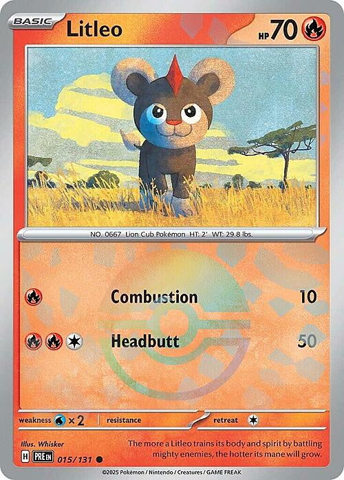 Prismatic Evolutions Litleo #015/131 Pokéball