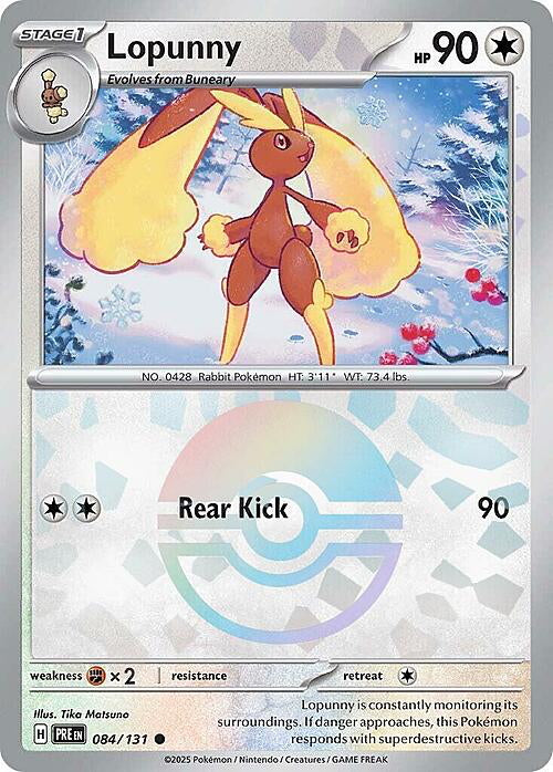 Prismatic Evolutions Lopunny #084/131 Pokéball