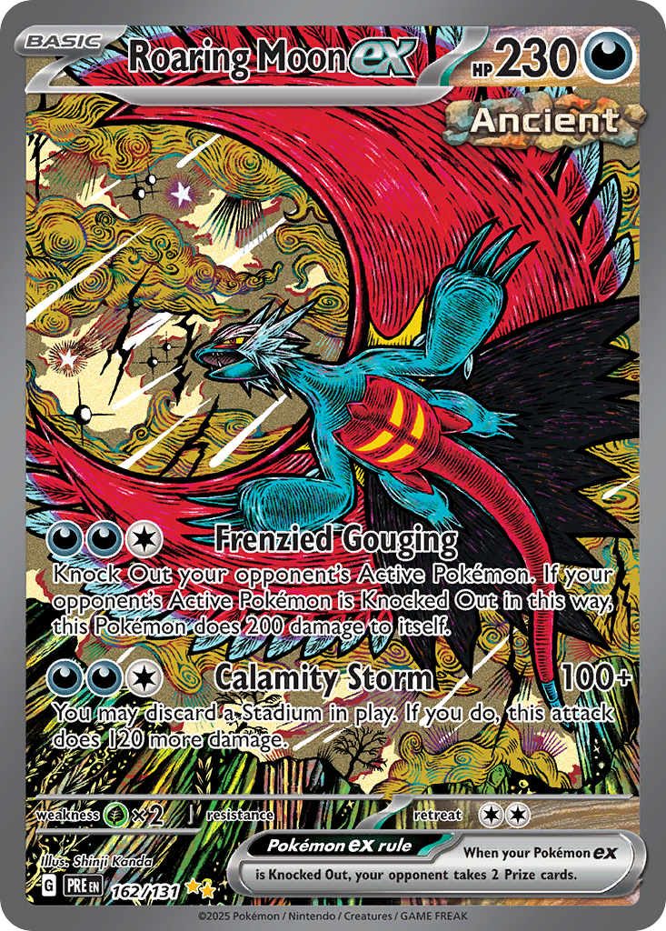 Prismatic Evolutions Roaring Moon ex #162/180