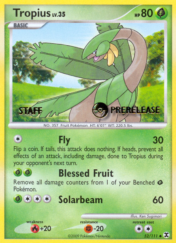 Rising Rivals Tropius #52 Prerelease Promo Staff