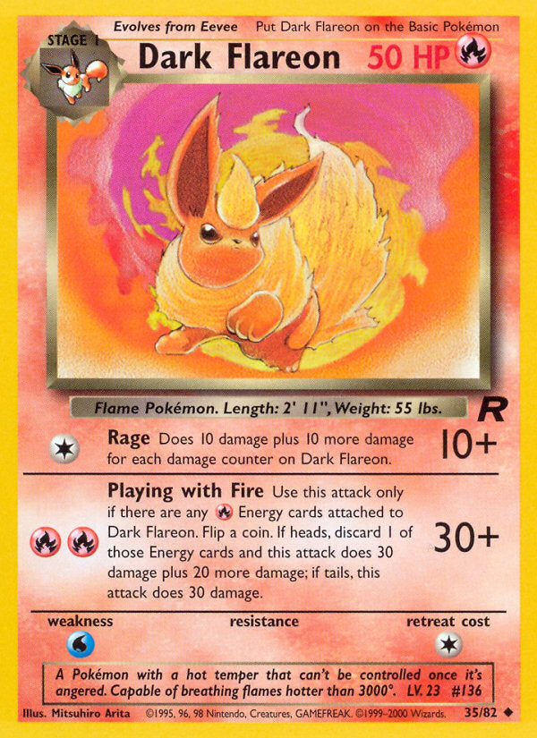 Rocket set Dark Flareon #35/82 unlimited