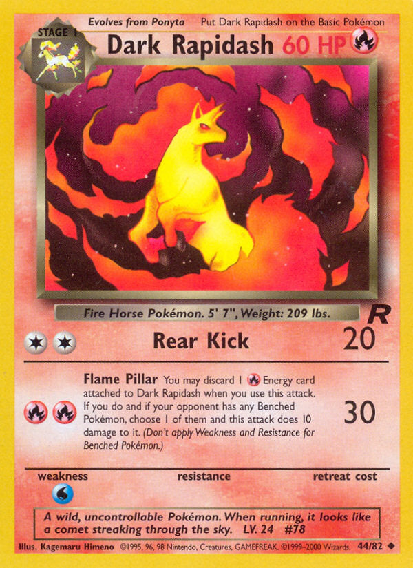 Rocket set Dark Rapidash #44/82 unlimited