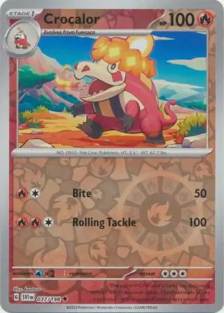 Scarlet & Violet Crocalor #37/198 reverse holo