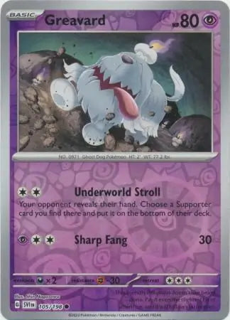 Scarlet & Violet Greavard #105/198 reverse holo