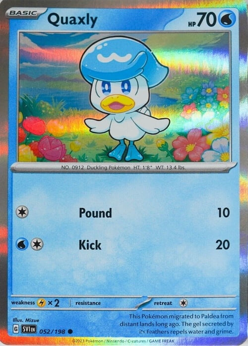 Scarlet & Violet Holo Quaxly #52/198
