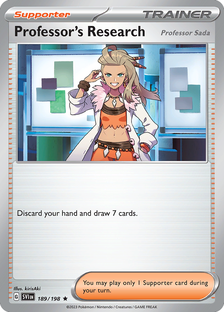 Scarlet & Violet Non - Holo Professor’s Research #189/198