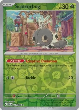 Scarlet & Violet Scatterbug #8/198 reverse holo