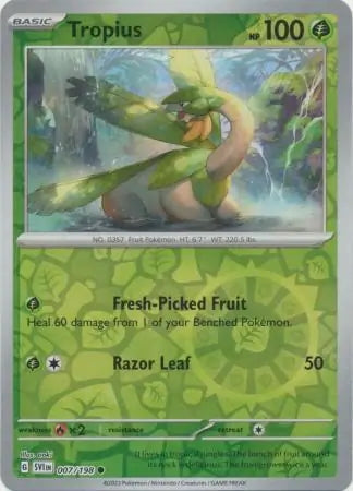 Scarlet & Violet Tropius #7/198 reverse holo