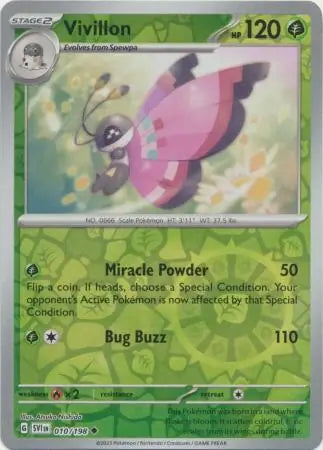 Scarlet & Violet Vivillon #10/198 reverse holo
