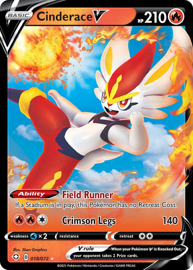 Shining Fates Cinderace V #18/72
