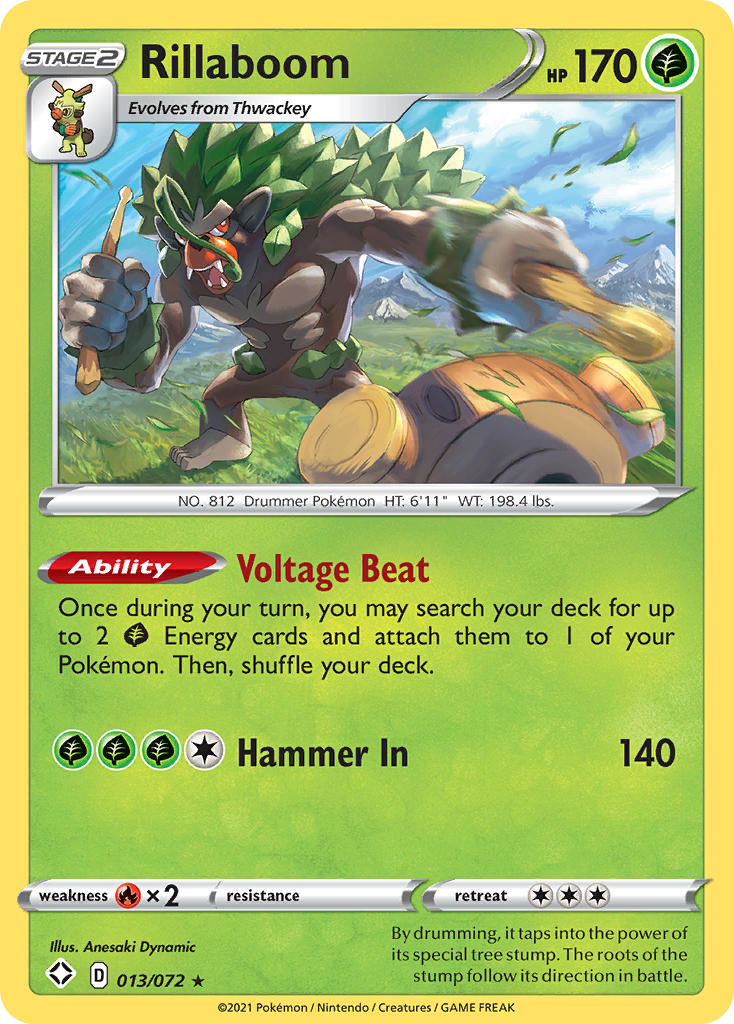 Shining Fates Holo Rillaboom #13/72