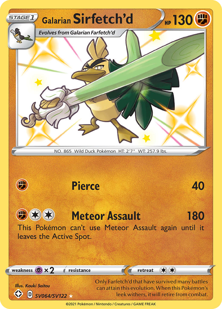 Shining Fates SV64/SV122 Galarian Sirfetch’d