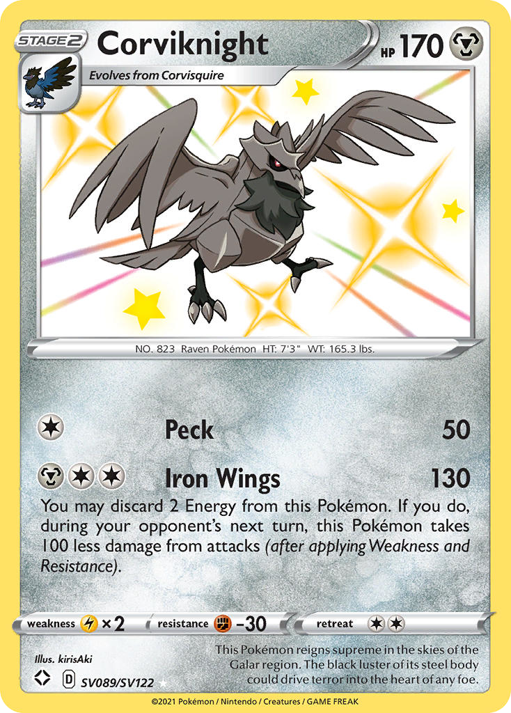 Shining Fates SV89/SV122 Corviknight