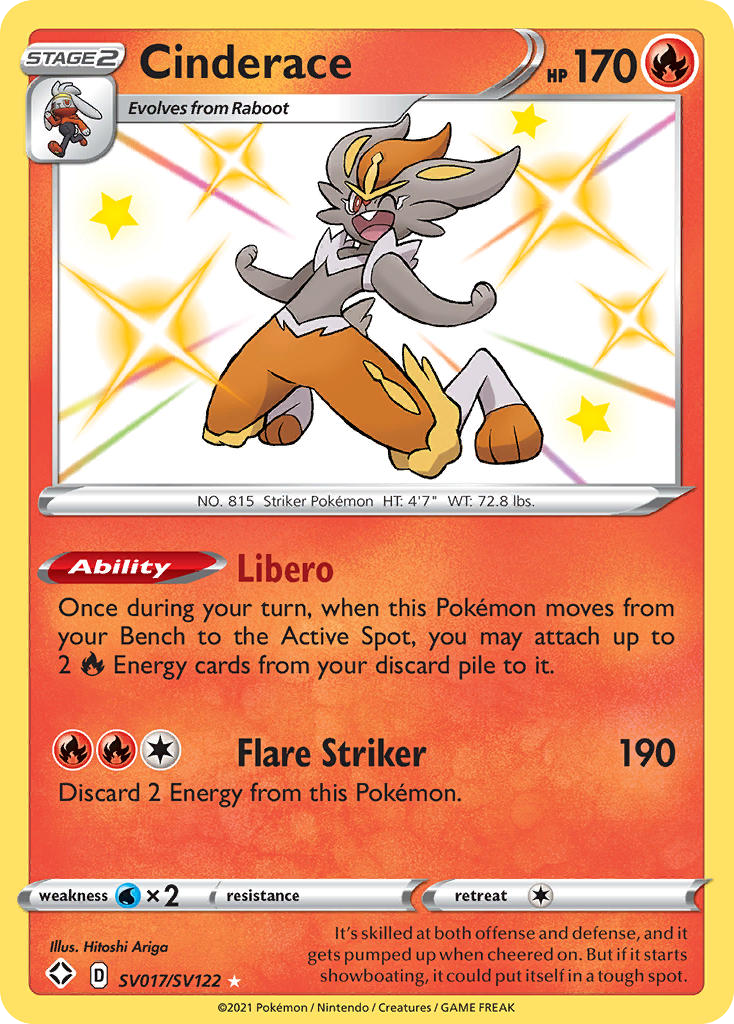 Shining Fates SV Cinderace SV17/SV122
