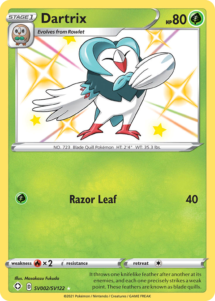 Shining Fates SV Dartrix SV2/SV122